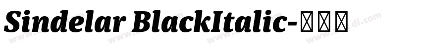 Sindelar BlackItalic字体转换